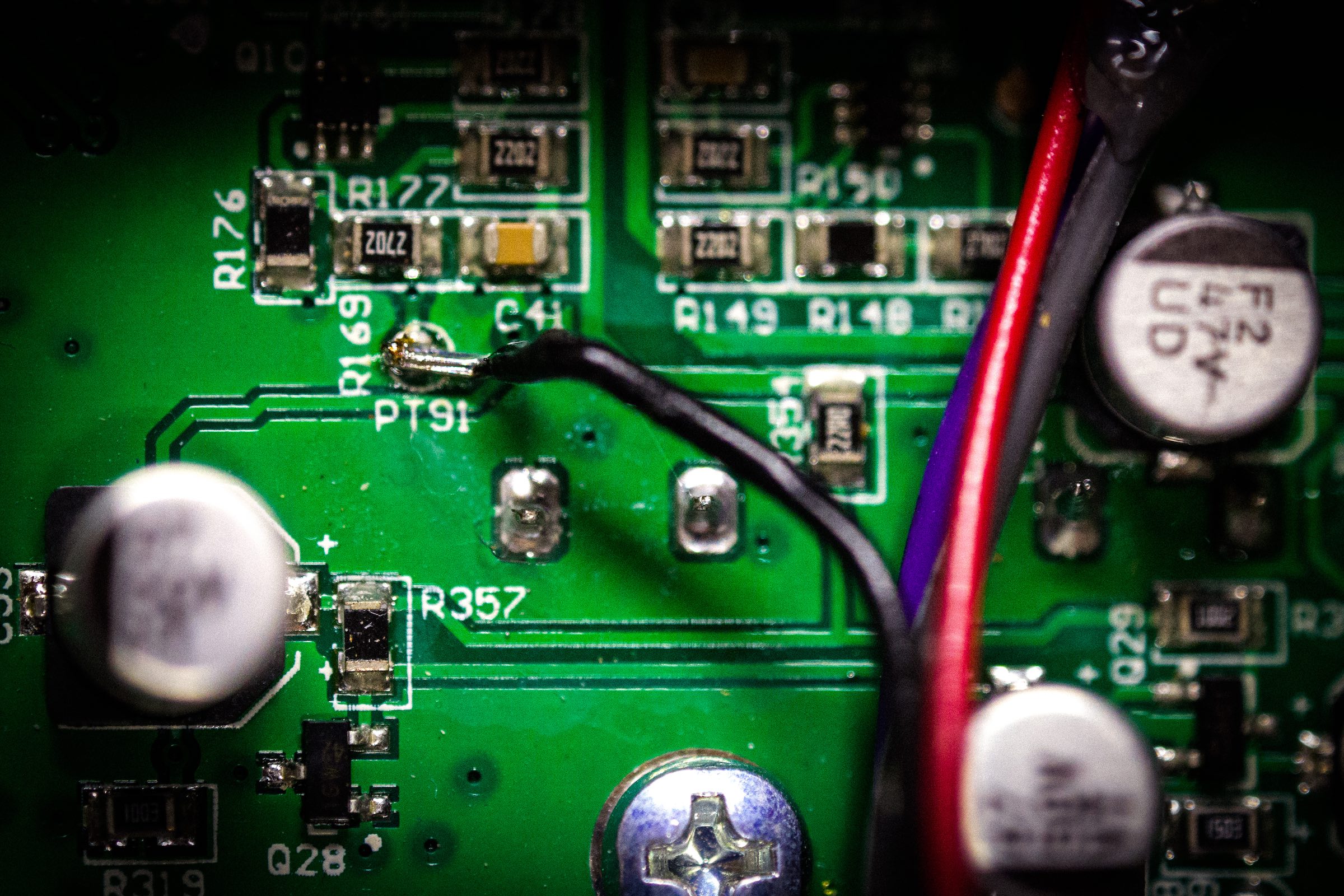 Arturia Mega MiniBrute 2 circuit board mod hack close up